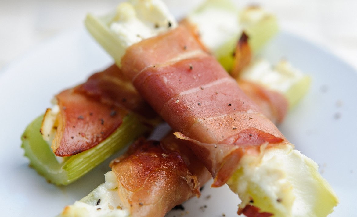 Celery and Parma Ham Wraps
