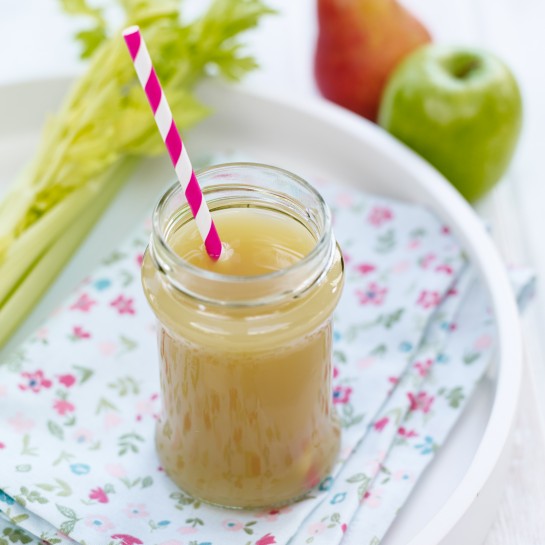 Celery pear and ginger juice