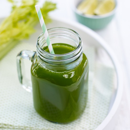 Celery spinach and cucumber juice