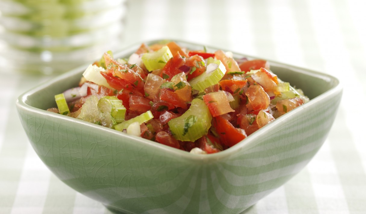 Love the crunch - tomato and Fenland celery fresh salsa